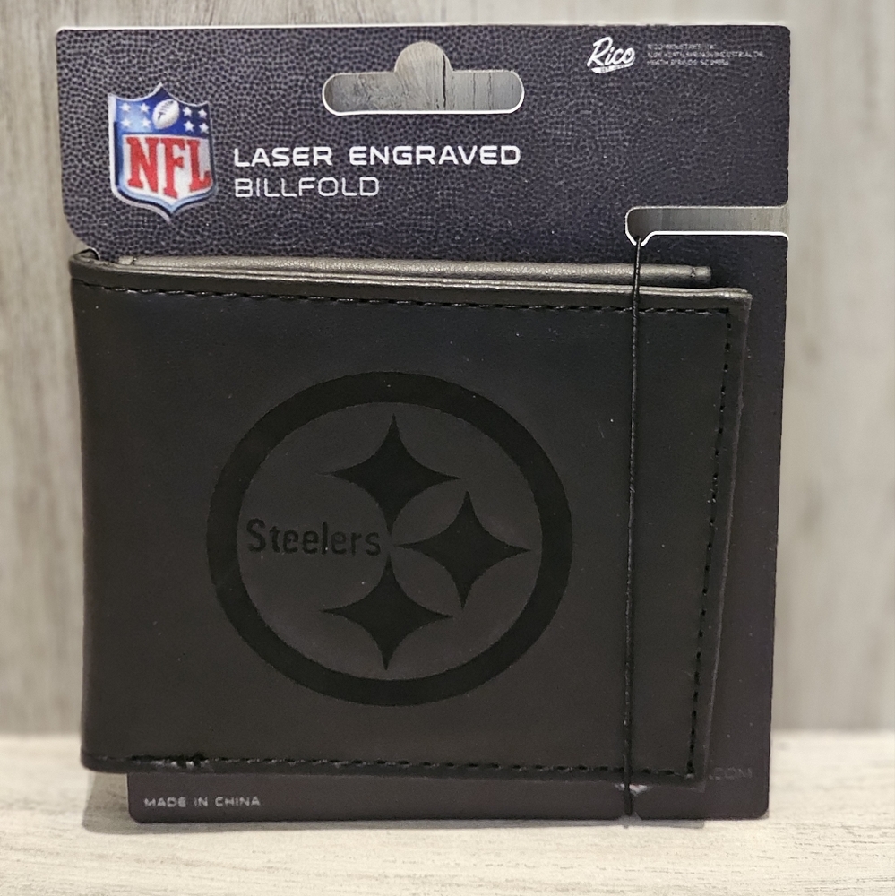 STEELERS BI FOLD LAZER ENGRAVED WALLET